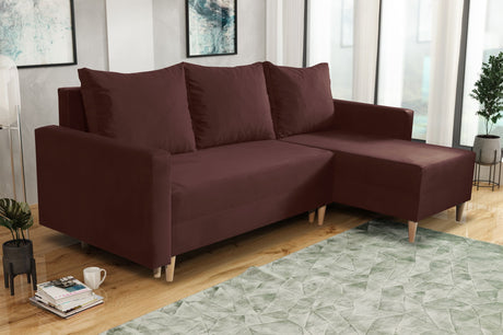 NEW! CORNER SOFA BED SNUGGY 222CM CHOICE OF 41 COLORS UNIVERSAL CORNER RIGHT/LEFT / FOAM