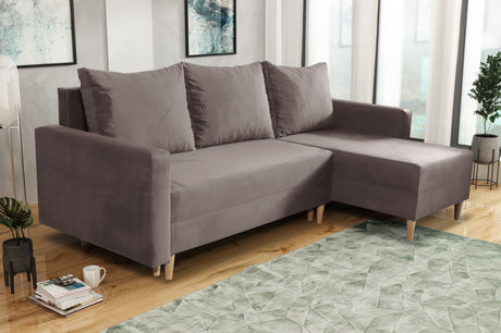 NEW! CORNER SOFA BED SNUGGY 222CM CHOICE OF 41 COLORS UNIVERSAL CORNER RIGHT/LEFT / FOAM