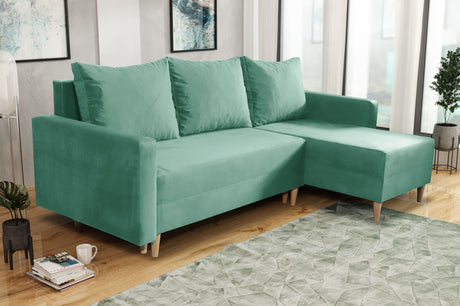 NEW! CORNER SOFA BED SNUGGY 222CM CHOICE OF 41 COLORS UNIVERSAL CORNER RIGHT/LEFT / FOAM