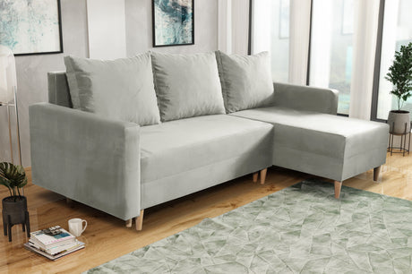 NEW! CORNER SOFA BED SNUGGY 222CM CHOICE OF 41 COLORS UNIVERSAL CORNER RIGHT/LEFT / FOAM