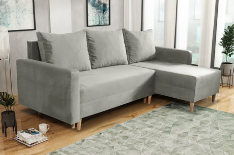 NEW! CORNER SOFA BED SNUGGY 222CM CHOICE OF 41 COLORS UNIVERSAL CORNER RIGHT/LEFT / FOAM