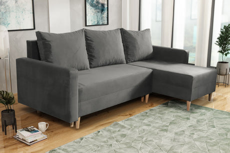 NEW! CORNER SOFA BED SNUGGY 222CM CHOICE OF 41 COLORS UNIVERSAL CORNER RIGHT/LEFT / FOAM