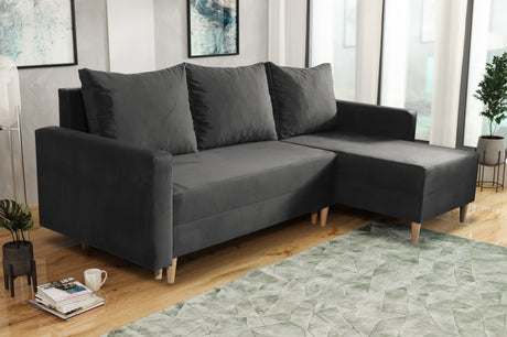 NEW! CORNER SOFA BED SNUGGY 222CM CHOICE OF 41 COLORS UNIVERSAL CORNER RIGHT/LEFT / FOAM