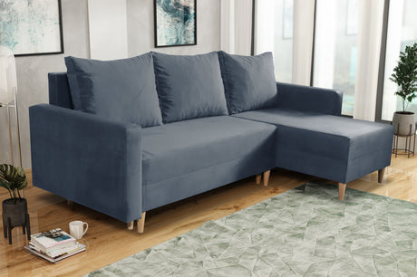 NEW! CORNER SOFA BED SNUGGY 222CM CHOICE OF 41 COLORS UNIVERSAL CORNER RIGHT/LEFT / FOAM