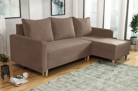 NEW! CORNER SOFA BED SNUGGY 222CM CHOICE OF 41 COLORS UNIVERSAL CORNER RIGHT/LEFT / FOAM