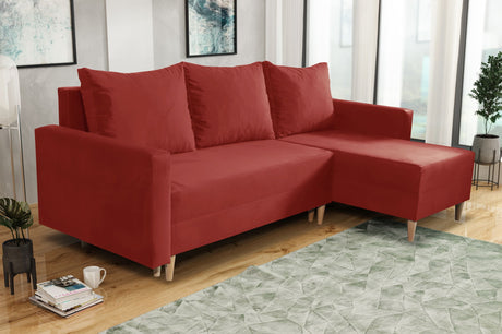 NEW! CORNER SOFA BED SNUGGY 222CM CHOICE OF 41 COLORS UNIVERSAL CORNER RIGHT/LEFT / FOAM
