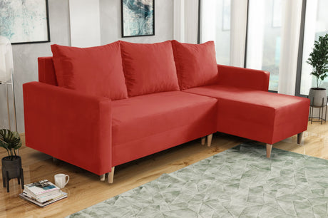 NEW! CORNER SOFA BED SNUGGY 222CM CHOICE OF 41 COLORS UNIVERSAL CORNER RIGHT/LEFT / FOAM