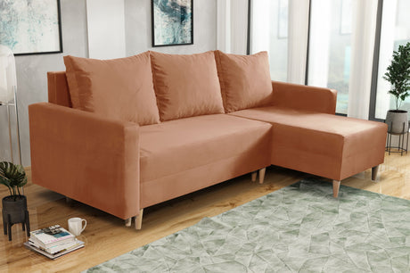 NEW! CORNER SOFA BED SNUGGY 222CM CHOICE OF 41 COLORS UNIVERSAL CORNER RIGHT/LEFT / FOAM