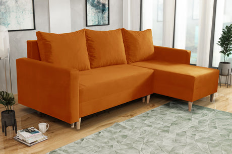 NEW! CORNER SOFA BED SNUGGY 222CM CHOICE OF 41 COLORS UNIVERSAL CORNER RIGHT/LEFT / FOAM