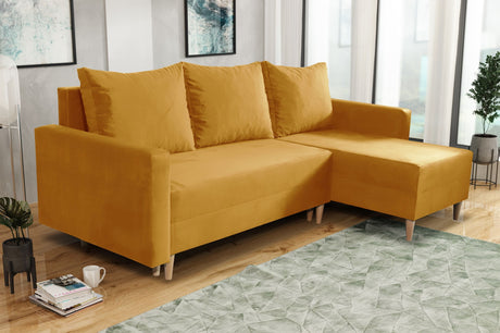 NEW! CORNER SOFA BED SNUGGY 222CM CHOICE OF 41 COLORS UNIVERSAL CORNER RIGHT/LEFT / FOAM