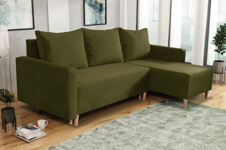 NEW! CORNER SOFA BED SNUGGY 222CM CHOICE OF 41 COLORS UNIVERSAL CORNER RIGHT/LEFT / FOAM