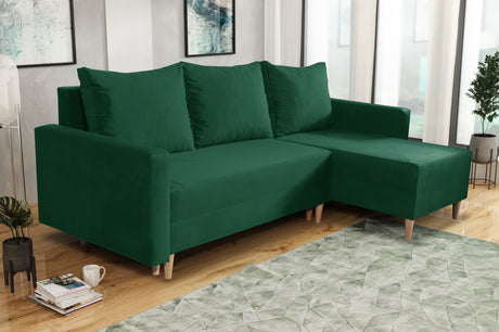 NEW! CORNER SOFA BED SNUGGY 222CM CHOICE OF 41 COLORS UNIVERSAL CORNER RIGHT/LEFT / FOAM