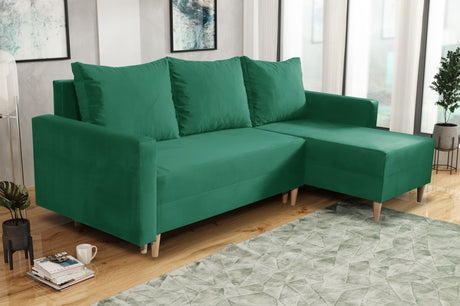 NEW! CORNER SOFA BED SNUGGY 222CM CHOICE OF 41 COLORS UNIVERSAL CORNER RIGHT/LEFT / FOAM