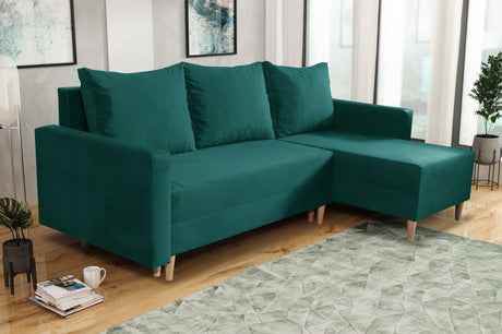 NEW! CORNER SOFA BED SNUGGY 222CM CHOICE OF 41 COLORS UNIVERSAL CORNER RIGHT/LEFT / FOAM