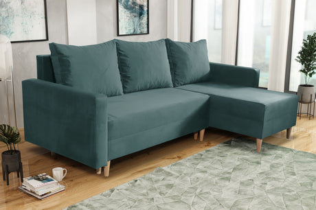 NEW! CORNER SOFA BED SNUGGY 222CM CHOICE OF 41 COLORS UNIVERSAL CORNER RIGHT/LEFT / FOAM