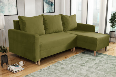 NEW! CORNER SOFA BED SNUGGY 222CM CHOICE OF 41 COLORS UNIVERSAL CORNER RIGHT/LEFT / FOAM