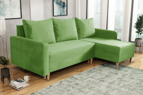 NEW! CORNER SOFA BED SNUGGY 222CM CHOICE OF 41 COLORS UNIVERSAL CORNER RIGHT/LEFT / FOAM