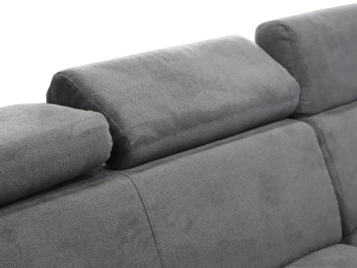 UNIVERSAL CORNER SOFA BED ASTEE 235CM ASTI15 EASY CLEAN FABRIC ADJUSTABLE HEADREST / SPRINGS + FOAM