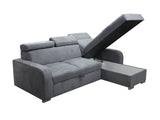 UNIVERSAL CORNER SOFA BED ASTEE 235CM ASTI10 EASY CLEAN FABRIC ADJUSTABLE HEADREST / SPRINGS + FOAM