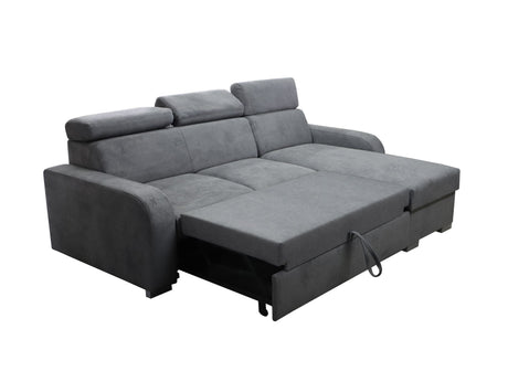 UNIVERSAL CORNER SOFA BED ASTEE 235CM ASTI13 EASY CLEAN FABRIC ADJUSTABLE HEADREST / SPRINGS + FOAM