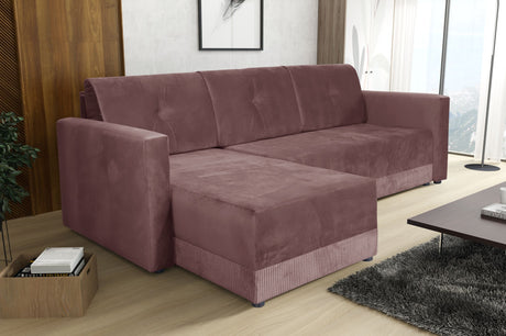 CORNER SOFA BED TEXAS 222CM UNIVERSAL RIGHT/LEFT CORNER CHOICE OF 15  COLORS / FOAM