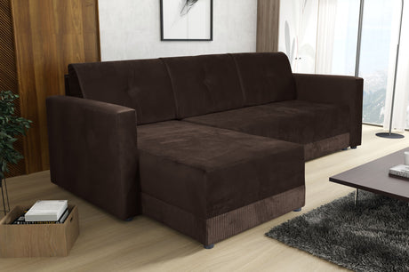 CORNER SOFA BED TEXAS 222CM UNIVERSAL RIGHT/LEFT CORNER CHOICE OF 15  COLORS / FOAM