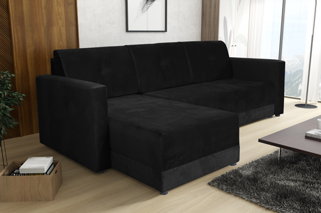 CORNER SOFA BED TEXAS 222CM UNIVERSAL RIGHT/LEFT CORNER CHOICE OF 15  COLORS / FOAM