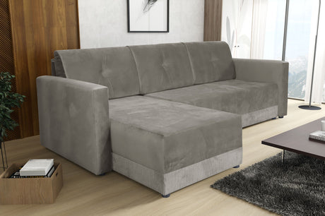 CORNER SOFA BED TEXAS 222CM UNIVERSAL RIGHT/LEFT CORNER CHOICE OF 15  COLORS / FOAM