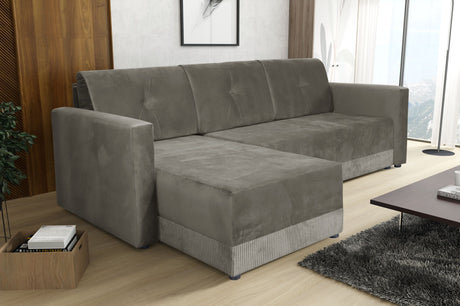 CORNER SOFA BED TEXAS 222CM UNIVERSAL RIGHT/LEFT CORNER CHOICE OF 15  COLORS / FOAM