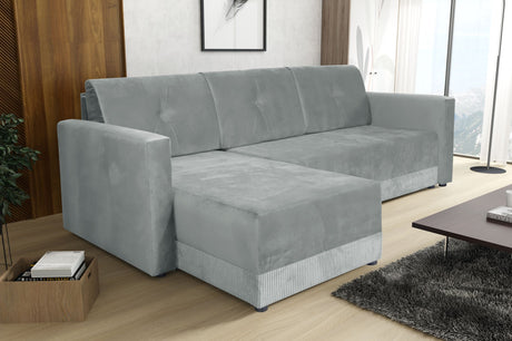 CORNER SOFA BED TEXAS 222CM UNIVERSAL RIGHT/LEFT CORNER CHOICE OF 15  COLORS / FOAM