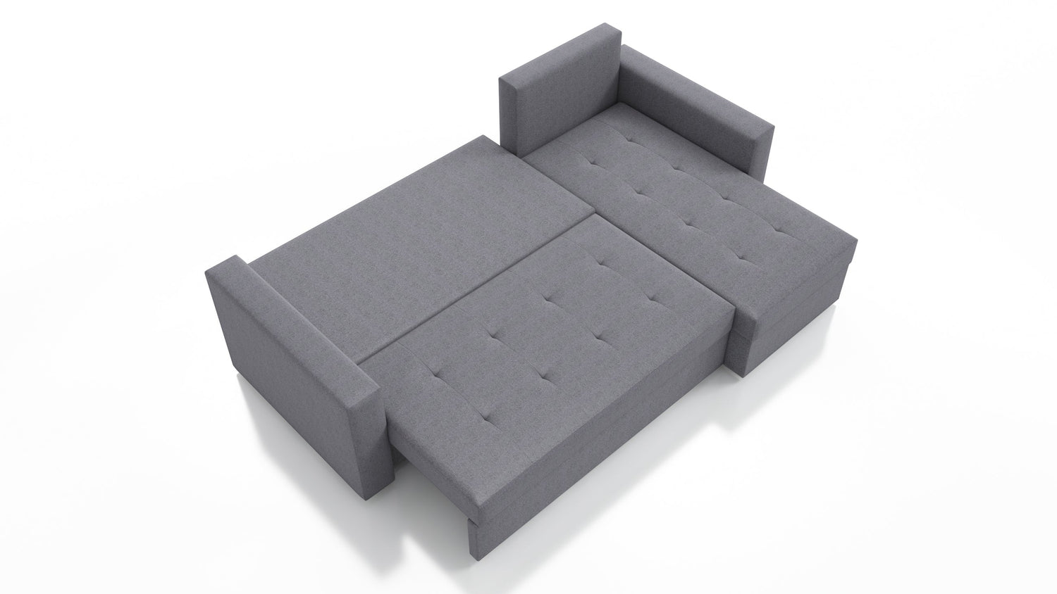 UNIVERSAL CORNER SOFA BED LOTUS 229CM GREY PAROS 06 2X STORAGE SPACE / FOAM 2X STORAGE