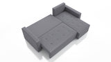 UNIVERSAL CORNER SOFA BED LOTUS 229CM GREY PAROS 06 2X STORAGE SPACE / FOAM 2X STORAGE