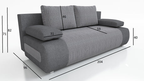 NEW!! SOFA BED MIA 204CM POSO 05 KRONOS 05