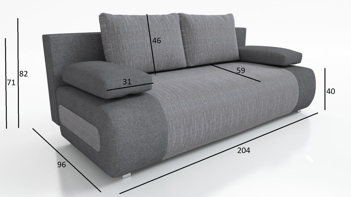 NEW!! SOFA BED MIA 204CM BERLIN 02 SAWANA 14
