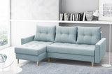 CORNER SOFA BED BRIAN 222x140CM 2X STORAGE SPACE  Universal  CORNER RIGHT/LEFT  / BONELL SPINGS + FOAM