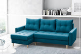CORNER SOFA BED BRIAN 222x140CM 2X STORAGE SPACE  Universal  CORNER RIGHT/LEFT  / BONELL SPINGS + FOAM