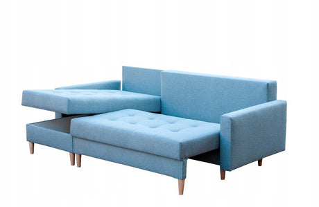 CORNER SOFA BED BRIAN 222x140CM 2X STORAGE SPACE  Universal  CORNER RIGHT/LEFT  / BONELL SPINGS + FOAM