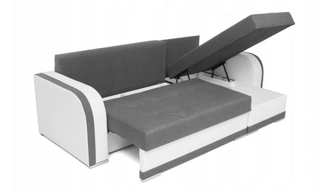 CORNER SOFA BED DINA 236CM 2X STORAGE SPACE INARI 96 / 1114 UNIVERSAL CORNER RIGHT/LEFT CORNER / BONELL SPRINGS + FOAM