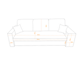 SOFA BED BALI 236CM / BONELL SPRINGS + FOAM
