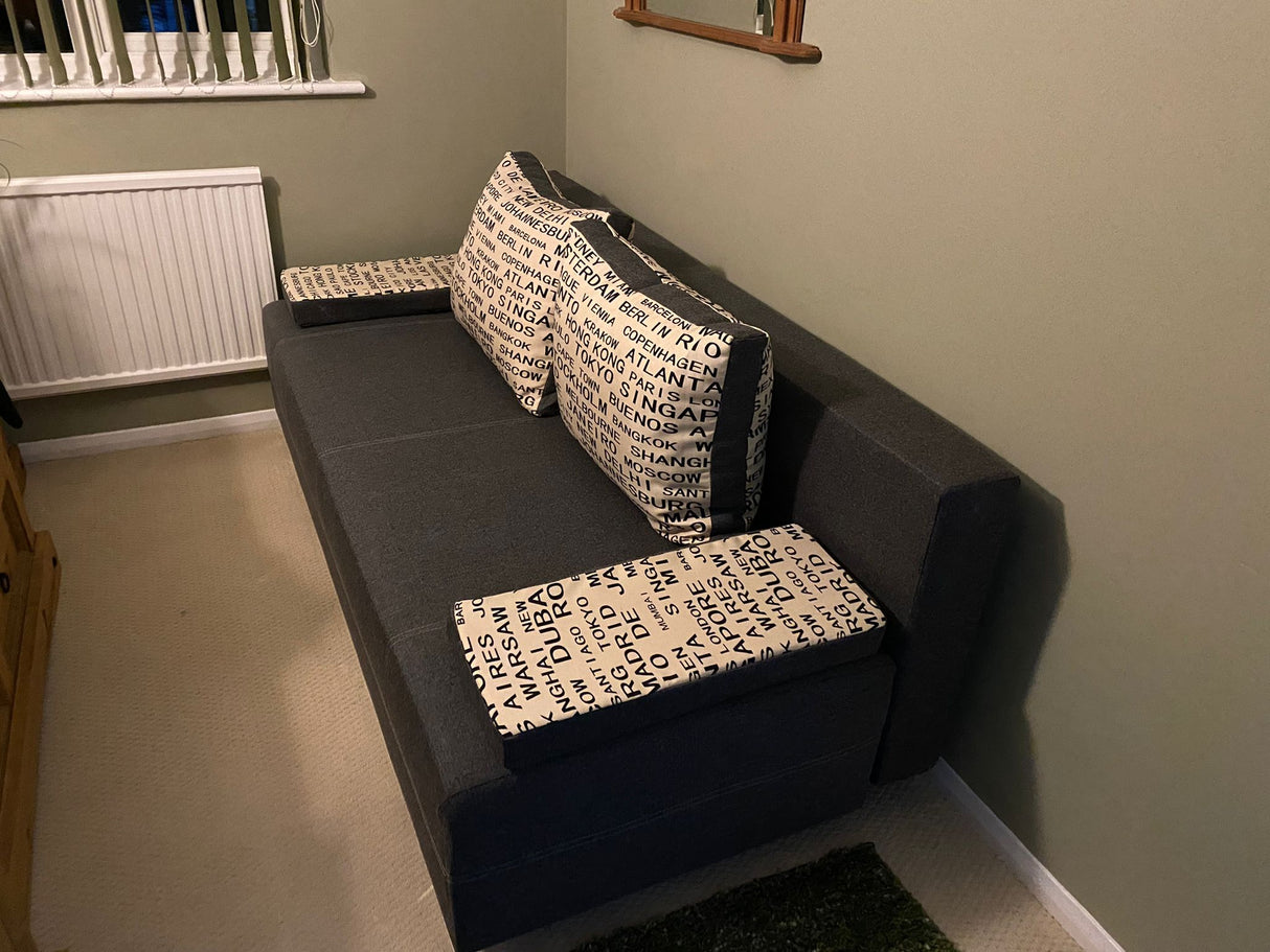 SOFA BED RIVIA 195CM CHOICE OF COLOR / BONELL SPRINGS + FOAM