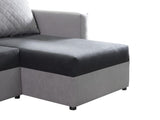 CORNER SOFA BED KEN BROWN/BIEGE 5+41 222cm universal RIGHT/LEFT CORNER / FOAM