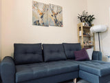 CORNER SOFA BED PALMO 2X STORAGE SPACE GRAPHITE MALMO 96 240cm universal RIGHT/LEFT CORNER / BONELL SPRINGS + FOAM