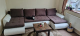 CORNER SOFA BED PRADO U TRINITY 08/1115 300CM / SPRINGS + FOAM EASY CLEAN FABRIC