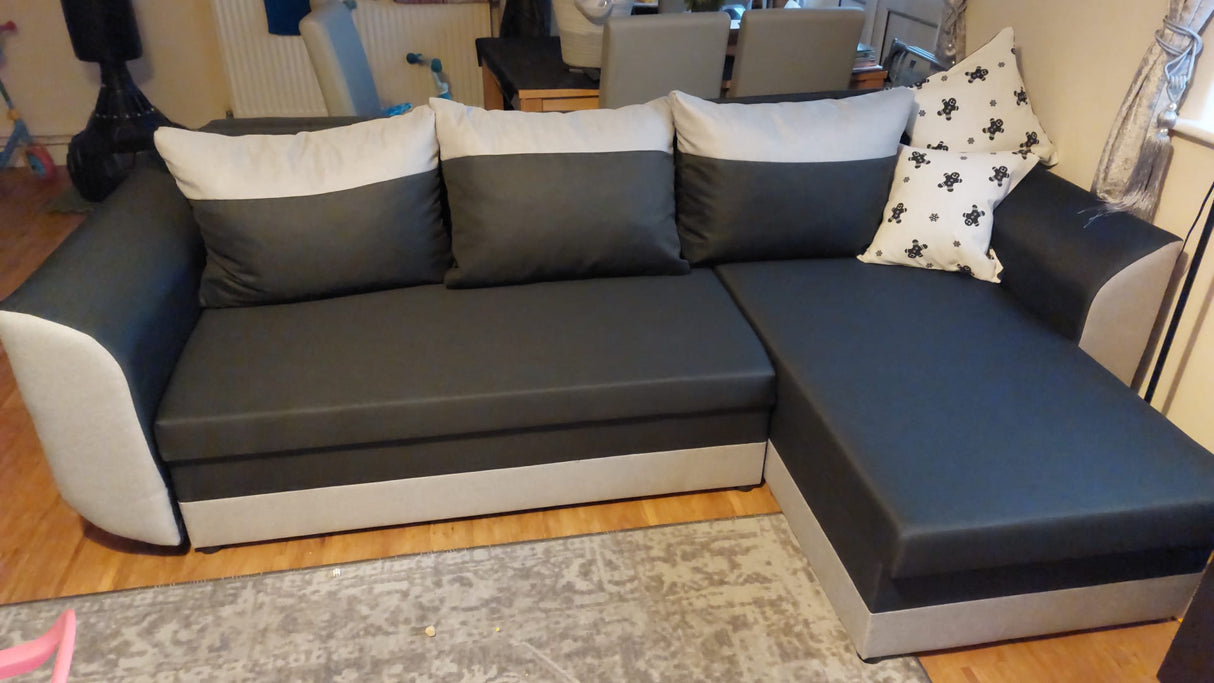 CORNER SOFA BED TRINITY 234CM 2x STORAGE SPACE / FOAM