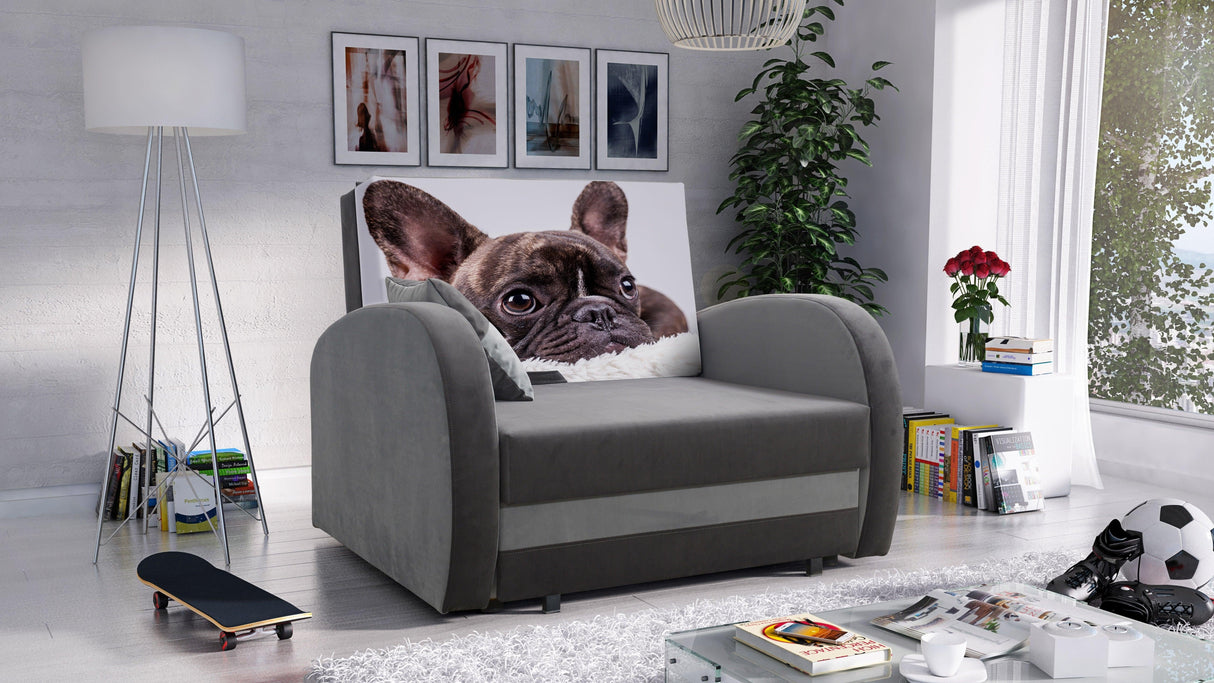 SINGLE SOFA BED TOLA 100CM *CHOICE OF COLORS* EASY CLEAN FABRIC / FOAM