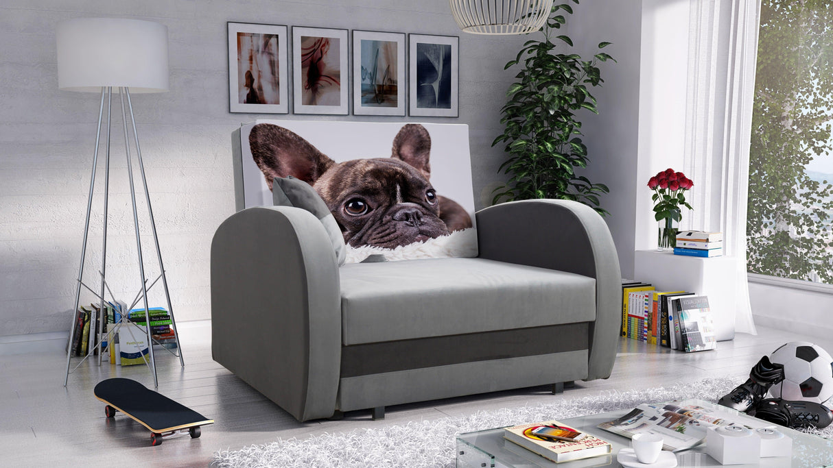 SINGLE SOFA BED TOLA 100CM *CHOICE OF COLORS* EASY CLEAN FABRIC / FOAM