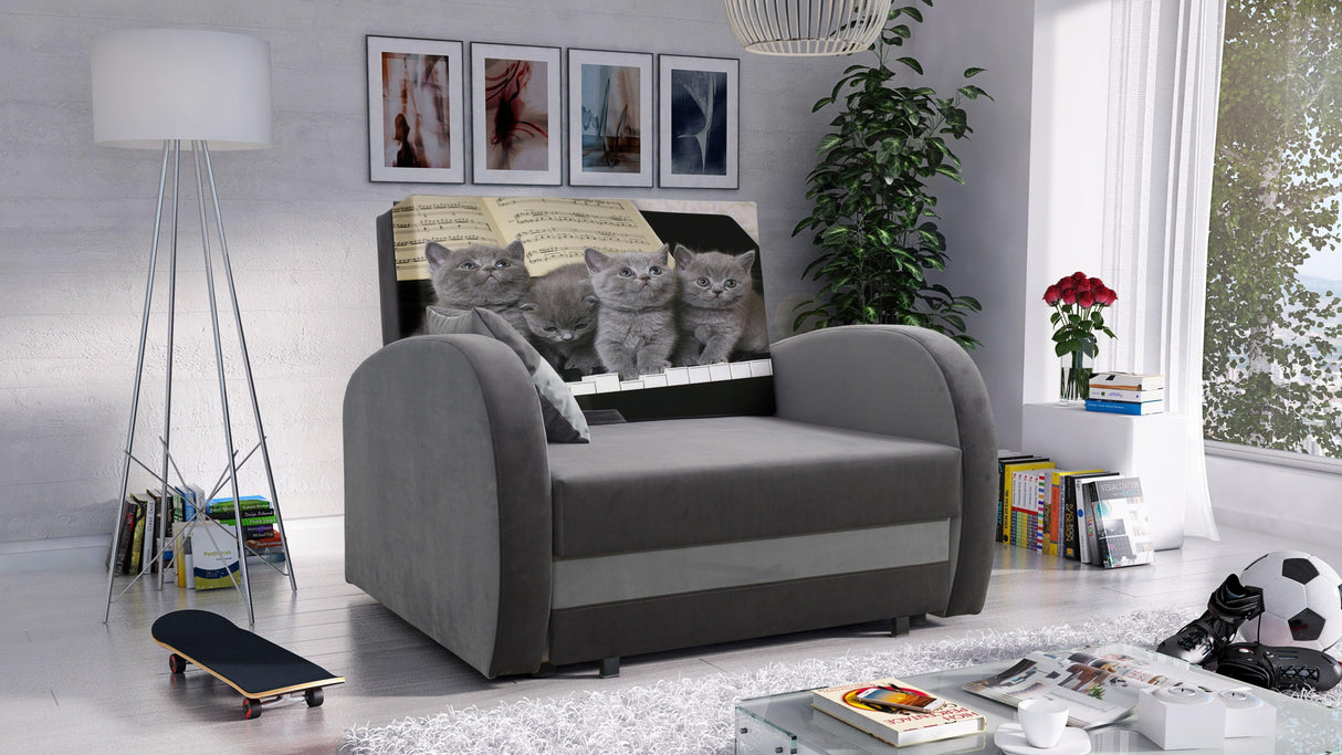 SINGLE SOFA BED TOLA 100CM *CHOICE OF COLORS* EASY CLEAN FABRIC / FOAM