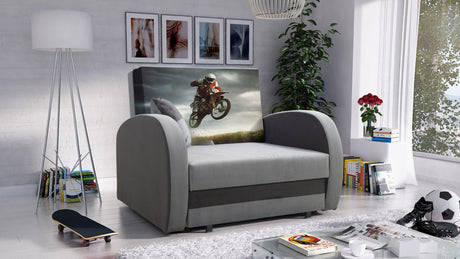 SINGLE SOFA BED TOLA 100CM *CHOICE OF COLORS* EASY CLEAN FABRIC / FOAM