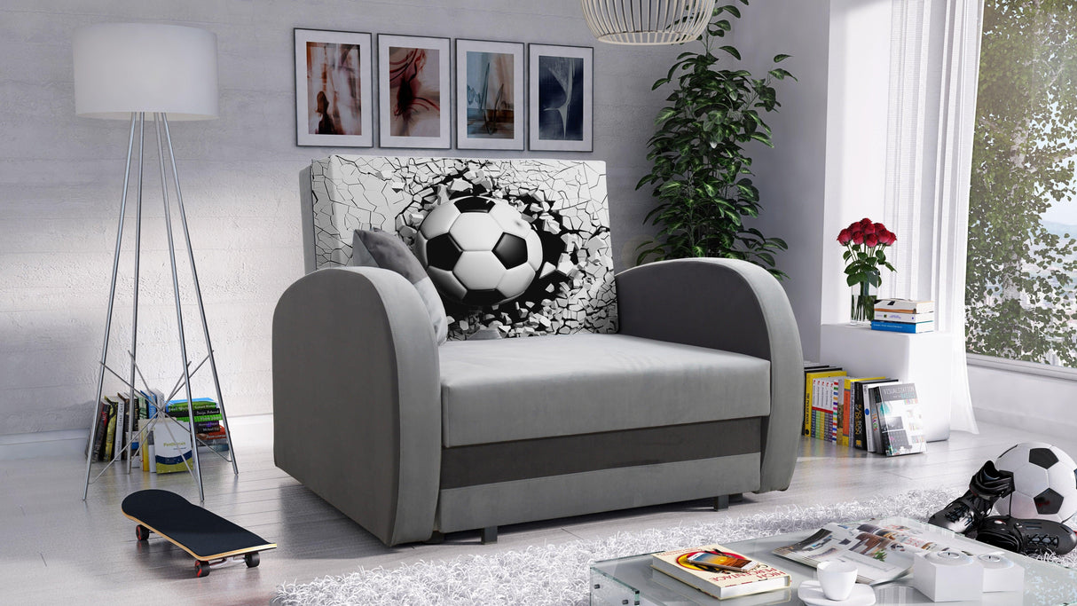 SINGLE SOFA BED TOLA 100CM *CHOICE OF COLORS* EASY CLEAN FABRIC / FOAM