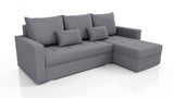 UNIVERSAL CORNER SOFA BED LOTUS 229CM GREY SAWANA 05 2X STORAGE SPACE / FOAM 2X STORAGE
